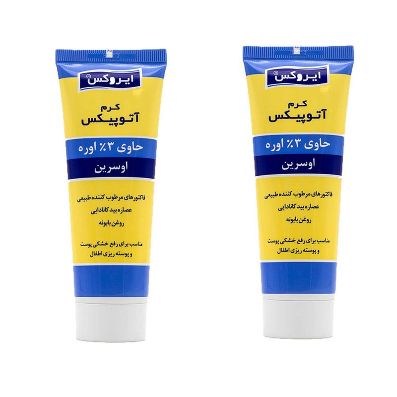 کرم نرم کننده کودک ایروکس مدل آتوپیکس حجم 75 میلی‌ لیتر بسته دو عددی