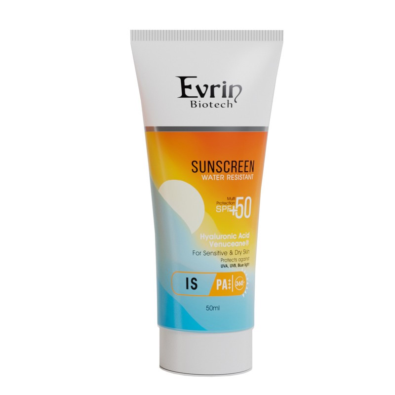 کرم ضد آفتاب بی‌رنگ صورت اورین بیوتک SPF 50 مدل Venuceane ‌محافظ UVA ،UVB و PA+++،آبرسان و ضد پیری مناسب پوست‌های خشک و 