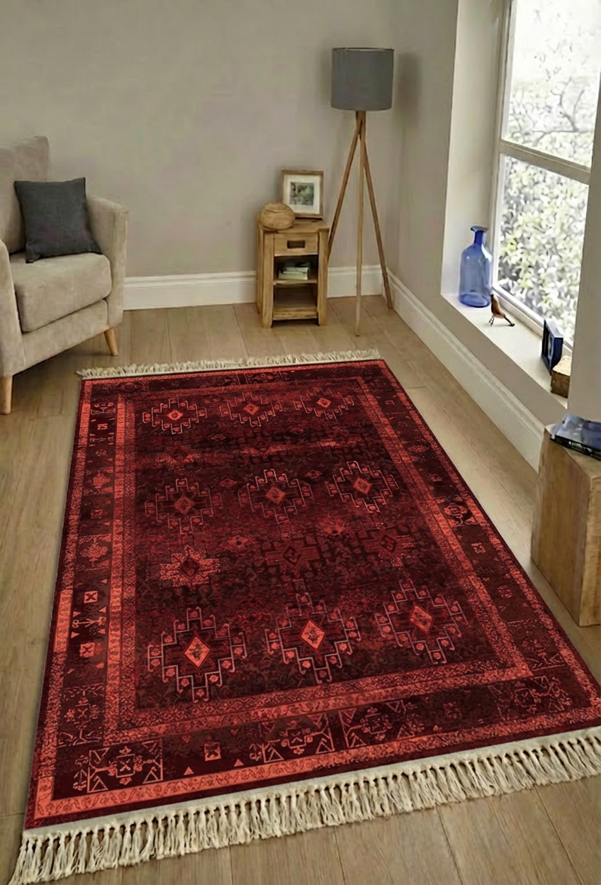 روفرشی کشدار مخمل شانل کد 5072 قرمز لاکی