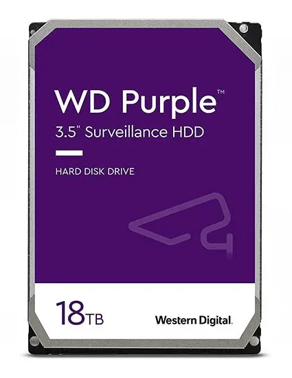 هارد دیسک اینترنال وسترن دیجیتال مدل WD180PURZ ظرفیت 18 ترابایت بنفش