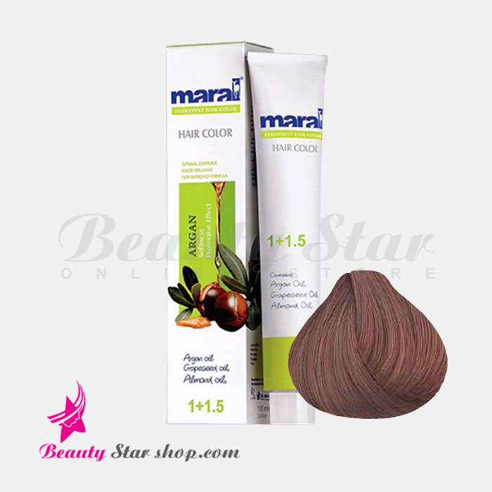 رنگ مو قهوه ای طلایی روشن مارال شماره 5.5 حجم 100 میلی لیتر