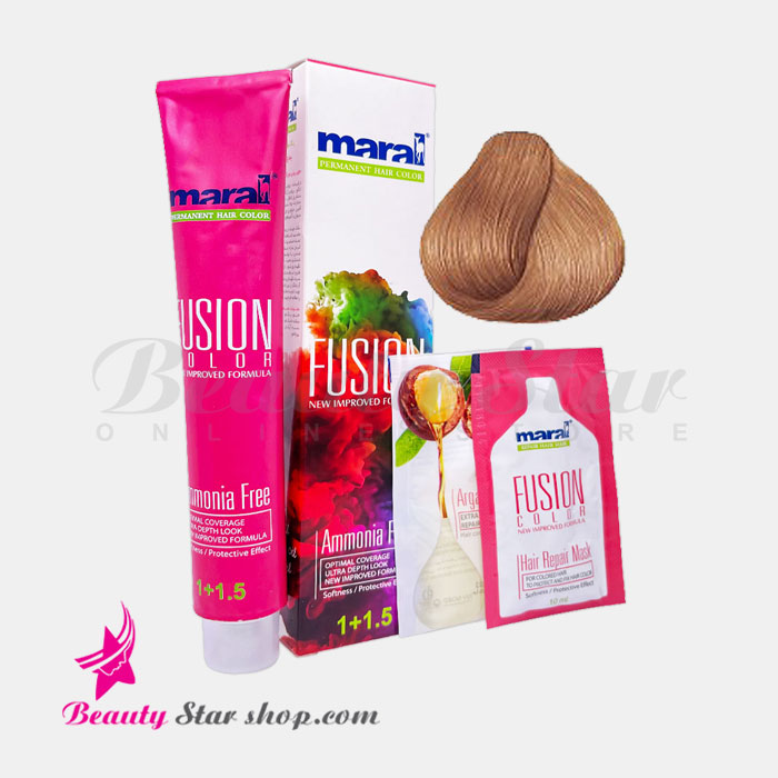 رنگ مو گندمی بدون آمونیاک مارال فیوژن شماره 7.573 حجم 100 میلی لیتر