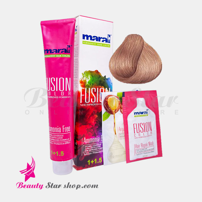 رنگ مو بیسکویتی بدون آمونیاک مارال فیوژن شماره 8.718 حجم 100 میلی لیتر