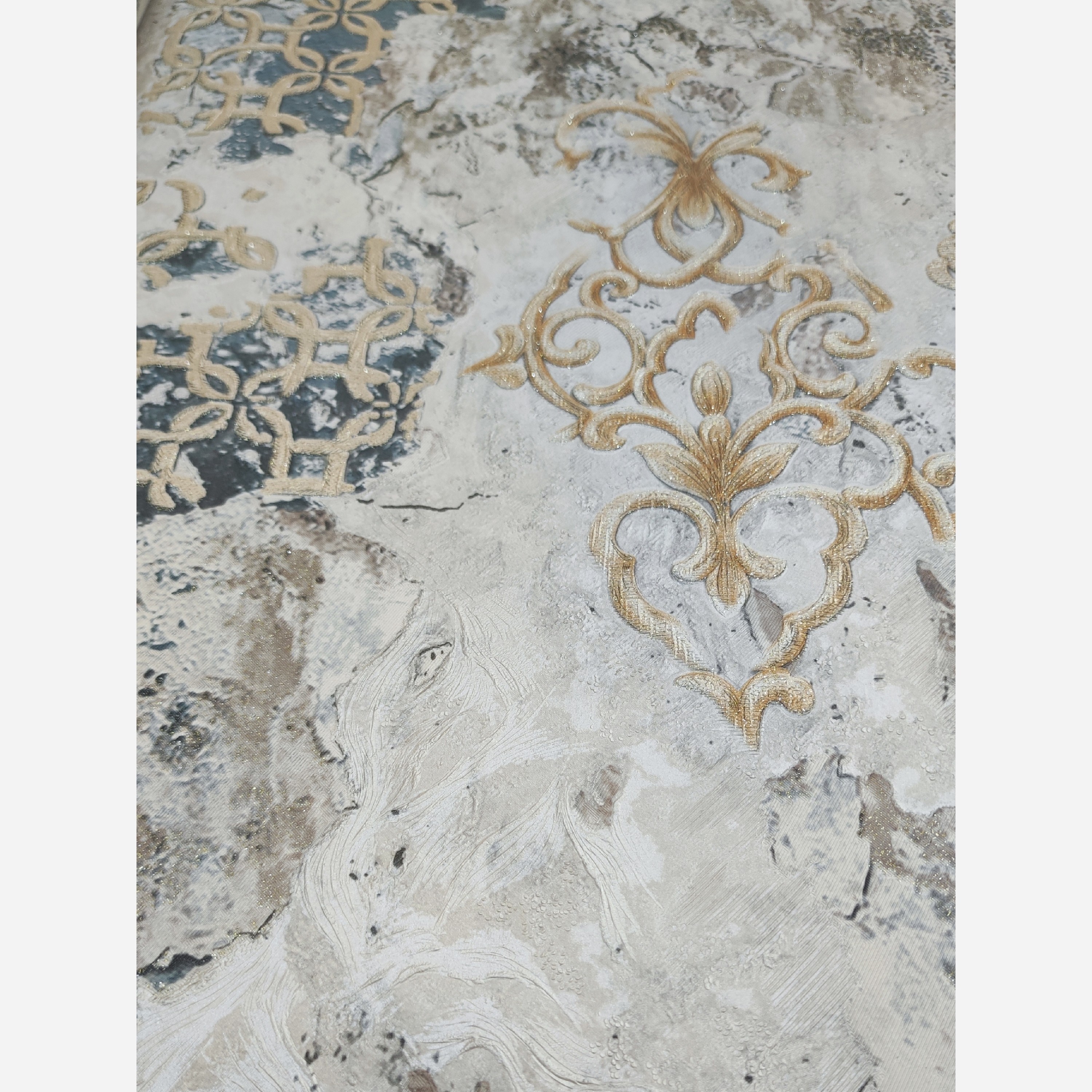 کاغذ دیواری گوتیک،پتینه هندسی 6604 پس کرایه