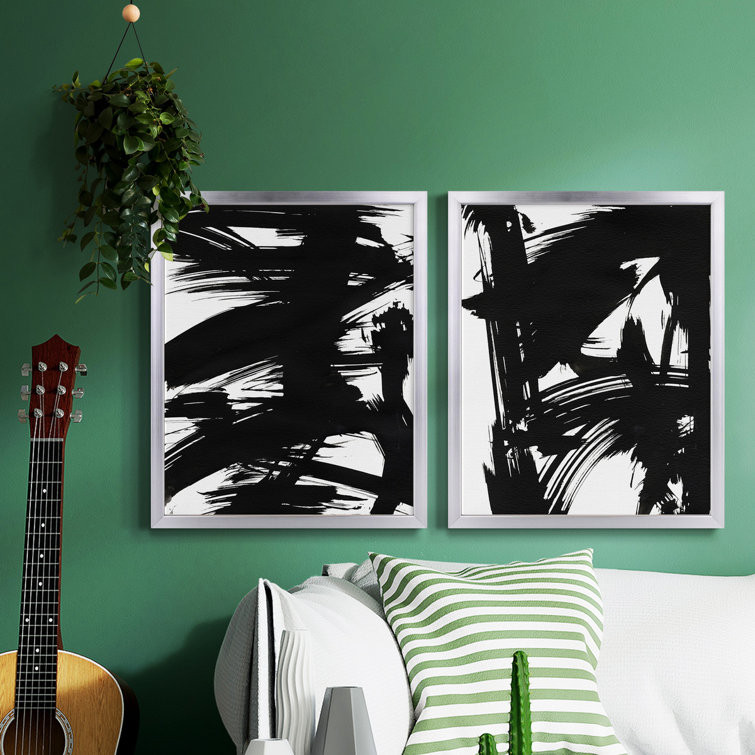 تابلو دکوراتیو مدل انتزاعی کد E561 مجموعه 2 عددی مبلمونسرا مدل 266904