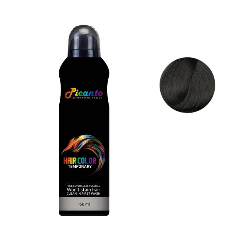 اسپری رنگ مو پیکانتوحجم 150 میلی لیتر رنگ مشکی 16