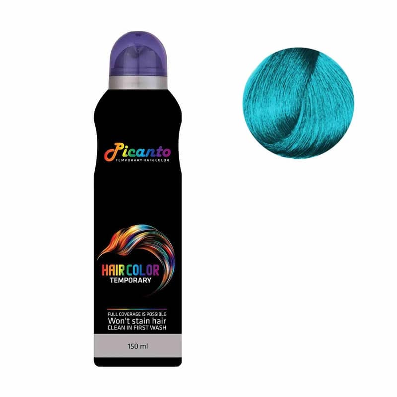 اسپری رنگ مو پیکانتوحجم 150 میلی لیتر رنگ فیروزه ای 10