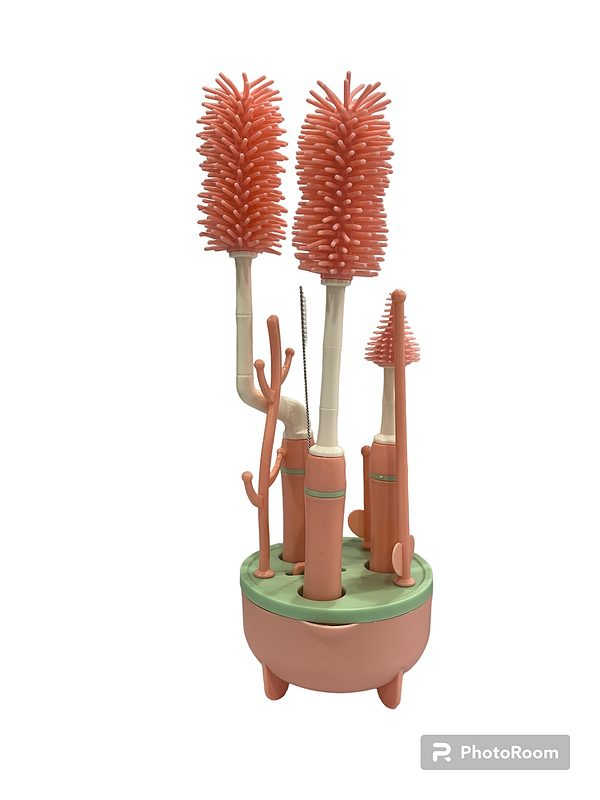 ست فرچه و آبچک سیلیکونی کالباسی only baby