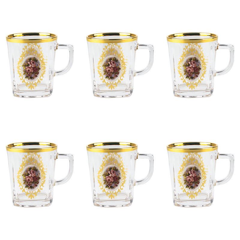 فنجان بلینک مکس مدل گلسرخی بسته 6 عددی