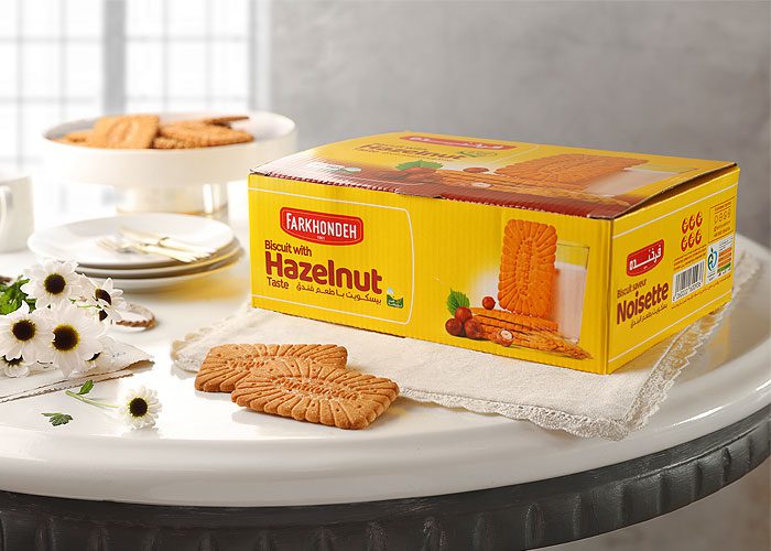 بیسکویت پذیرایی با طعم فندق فرخنده