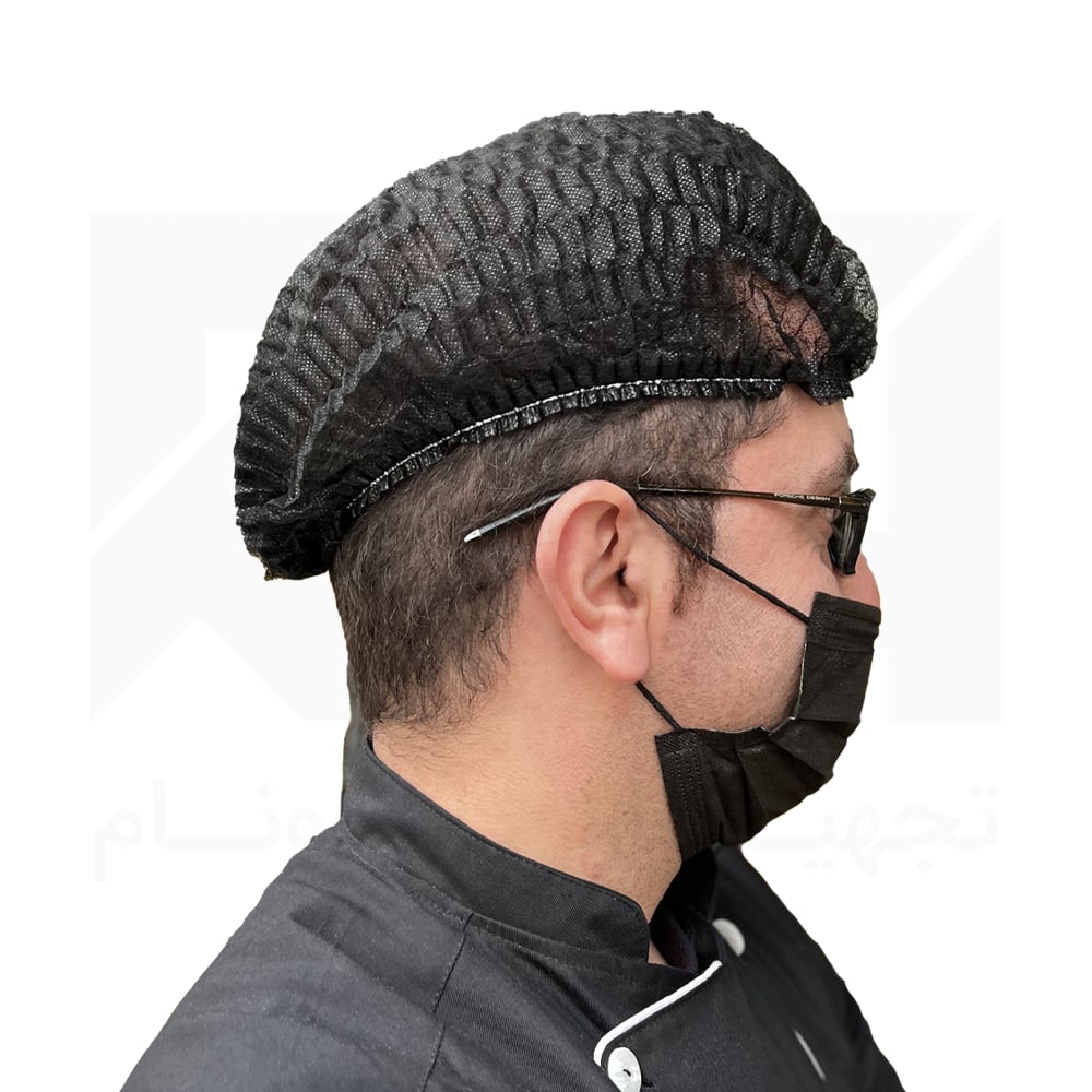 کلاه یکبار مصرف آکاردئونی مشکی