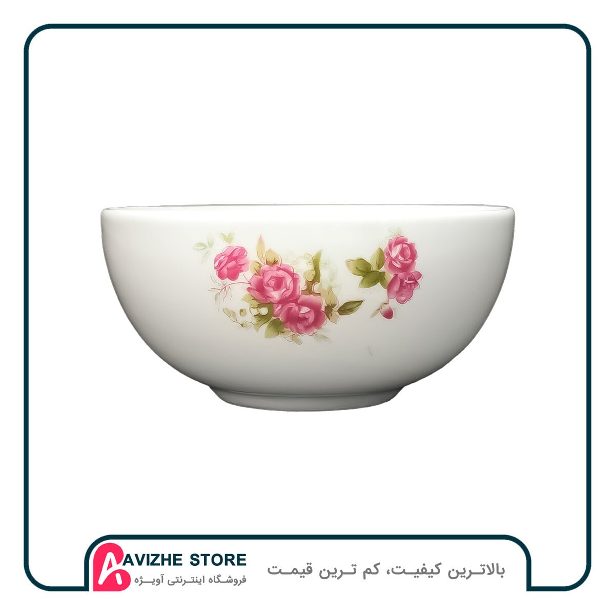 پیاله ماست خوری چینی گلسرخی 6عددی