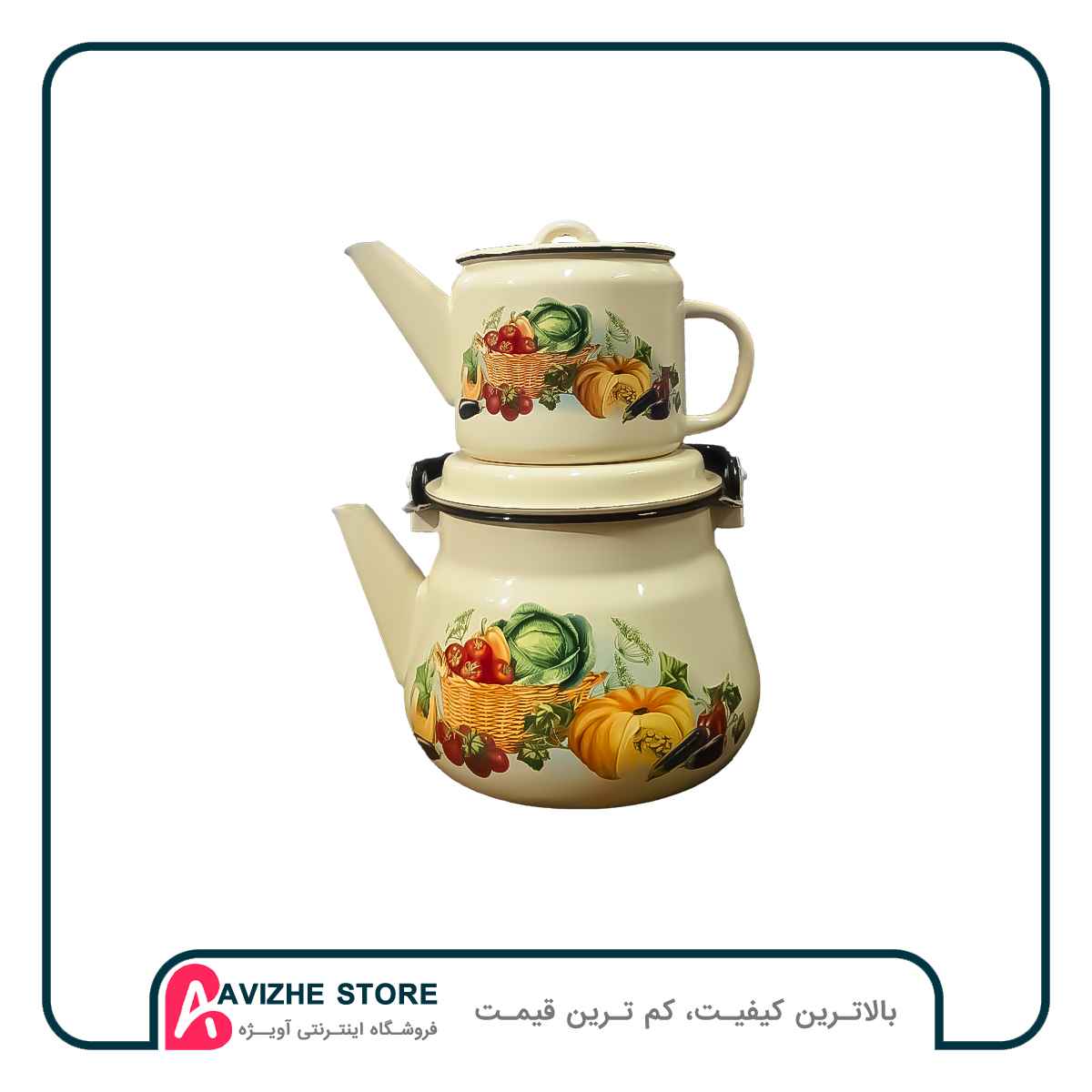 کتری قوری لعابی 2.5 لیتری کدو روسیه