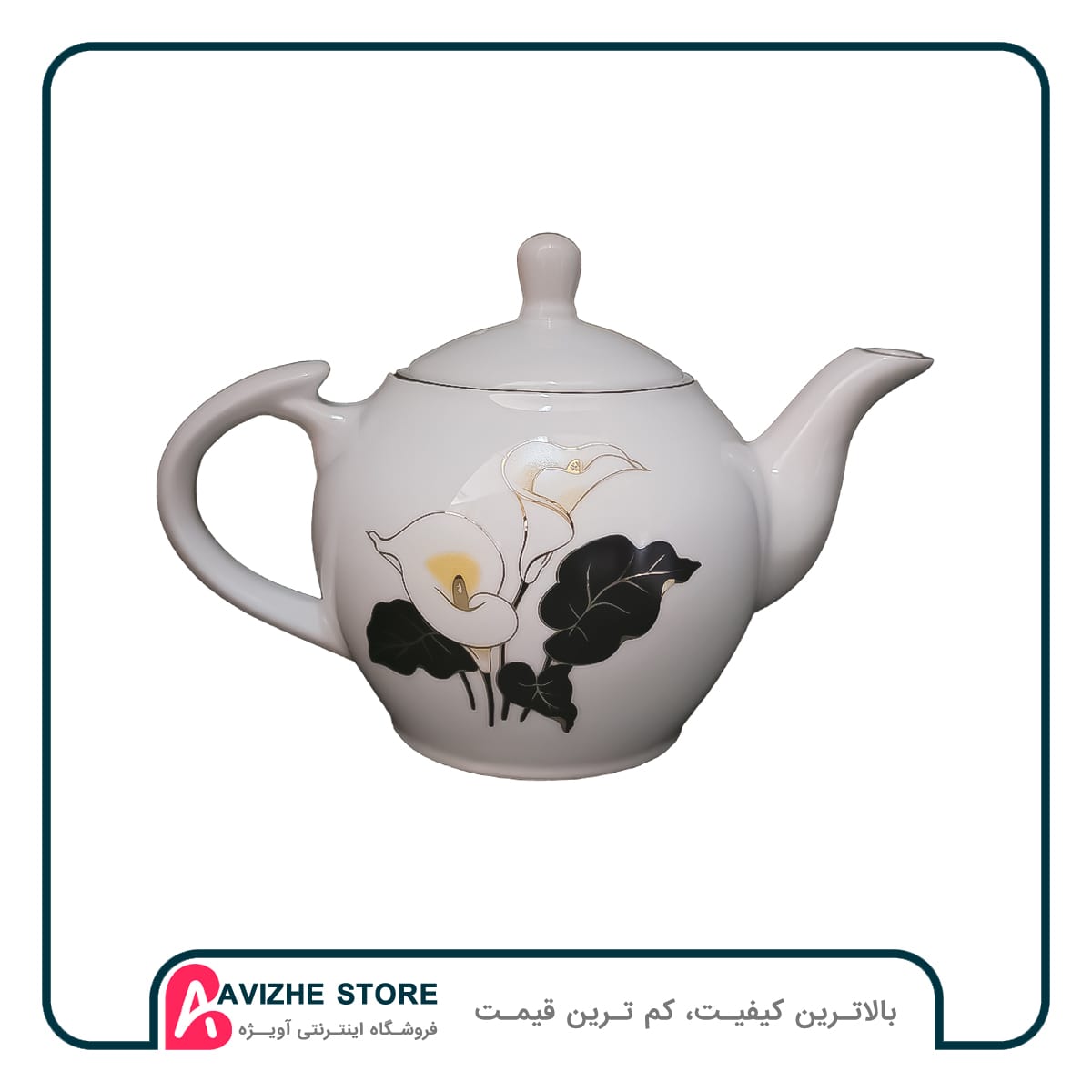 قوری چینی تقدیس طرح زنبق