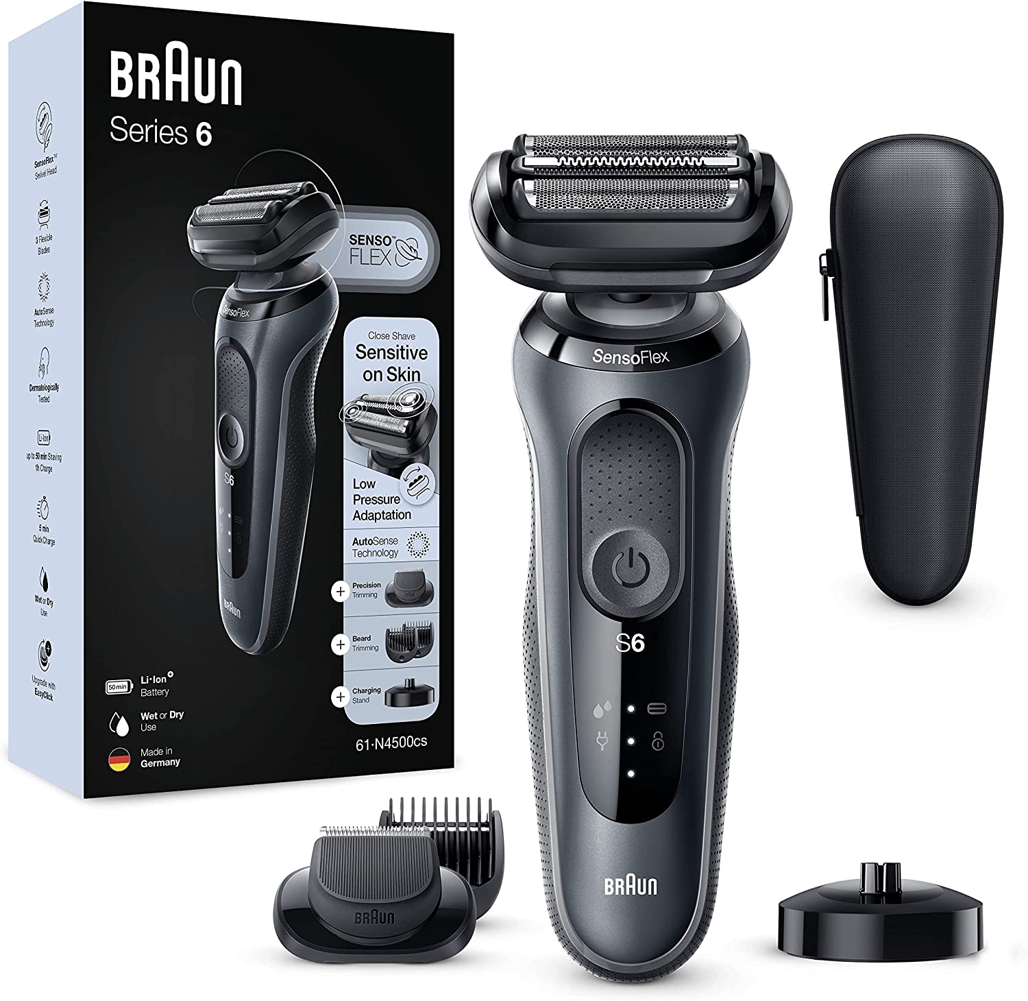 ریش تراش برون مدل 4500 | خرید ماشین اصلاح Braun 4500 ضد آب تضمین اصالت و سلامت