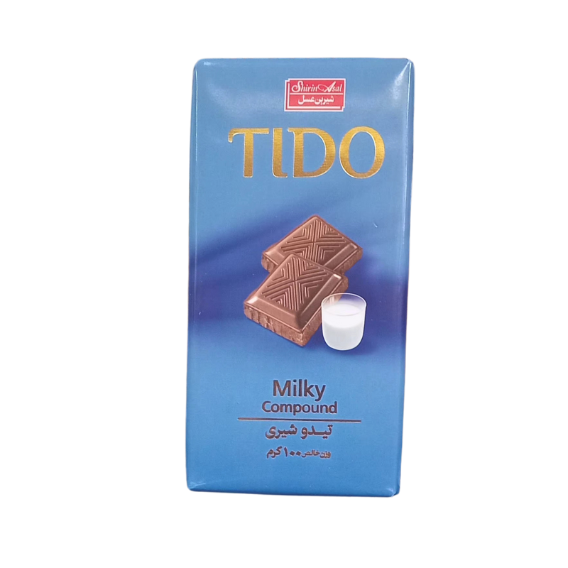 شکلات تخته ای تیدو شیری 100 گرم (6 عددی )