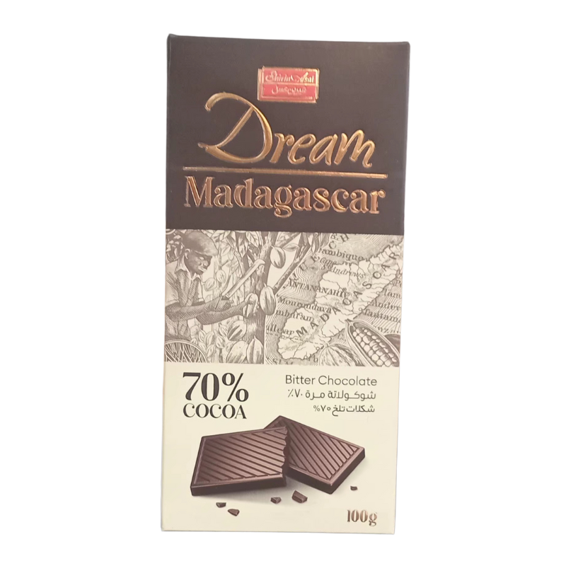 شکلات دریم 70 درصد تلخ 110 گرم (6 عددی )