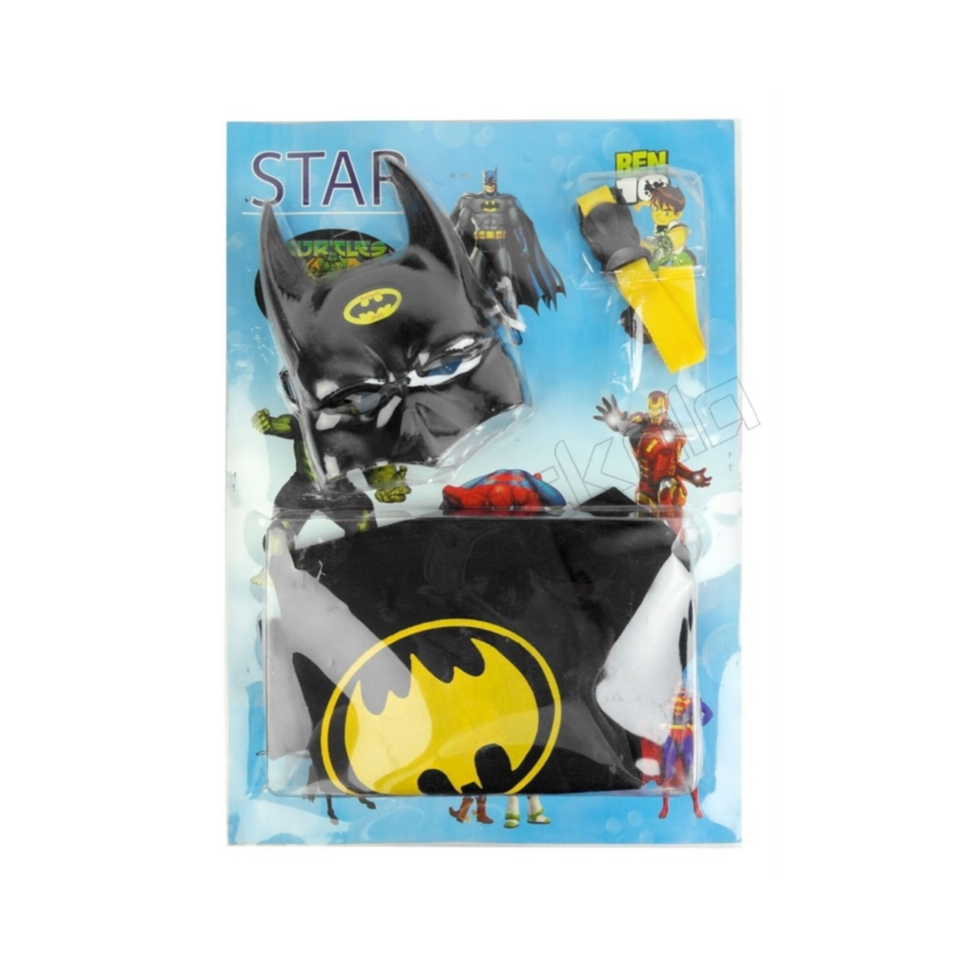 ست لباس و شلوار بتمن با نقاب و کمربند