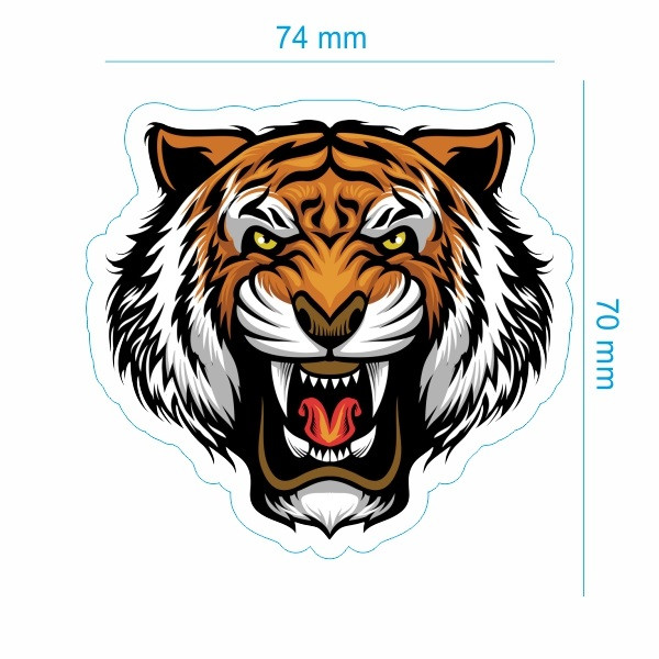 برچسب بدنه موتورسیکلت طرح ببر کد 173