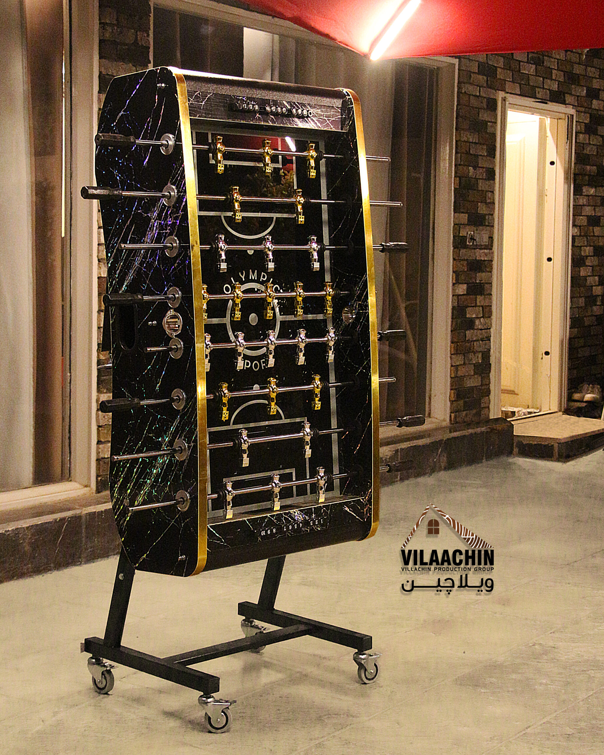 فوتبال دستی هایگلاس پی وی سی مشکی رعد نقره ای S12(پس کرایه)