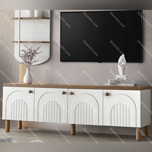 میز تلویزیون پایه چوبی کد DC114