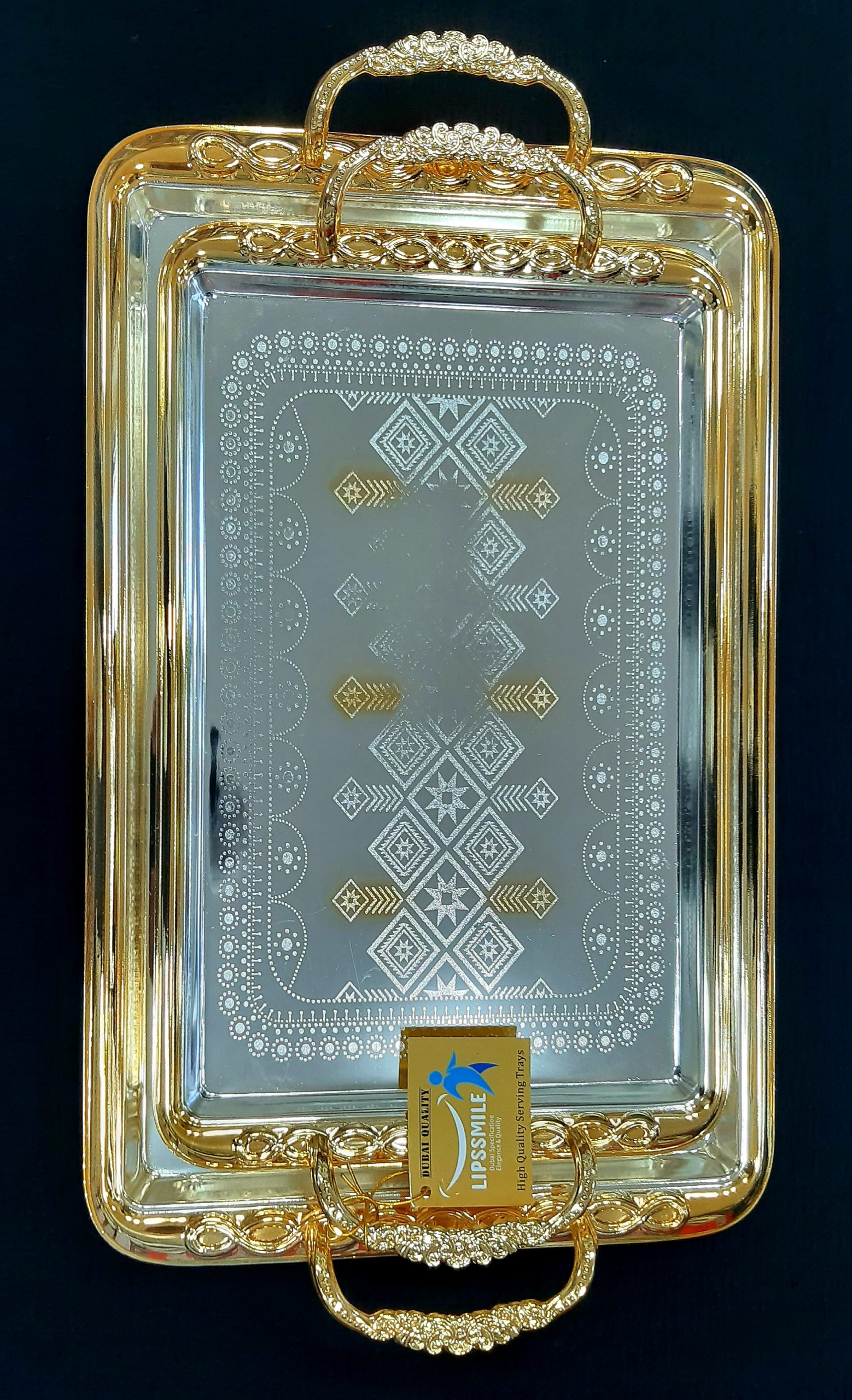 سینی پذیرایی دوتایی از برند لیپ سمایل اماراتی