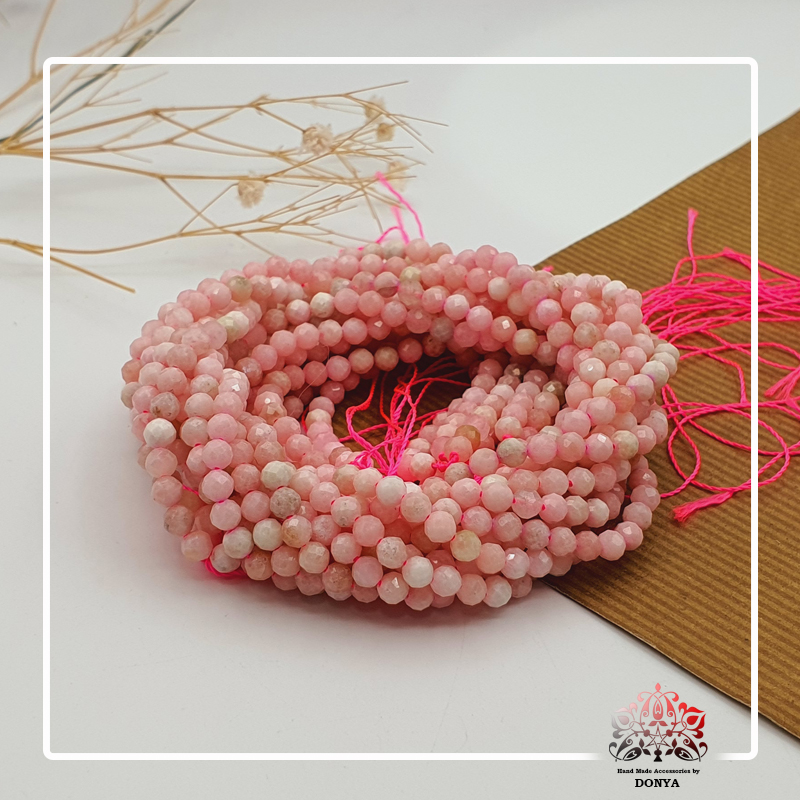 ریسه اوپال صورتی سایز 4 جواهری