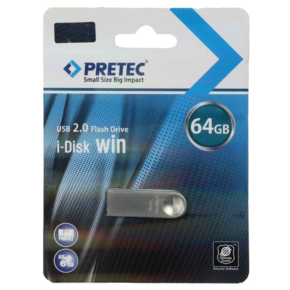 خرید فلش Pretec Win USB 2.0 Flash Memory - 64GB - نقره ای (گارانتی فراگامان) تاپگارد