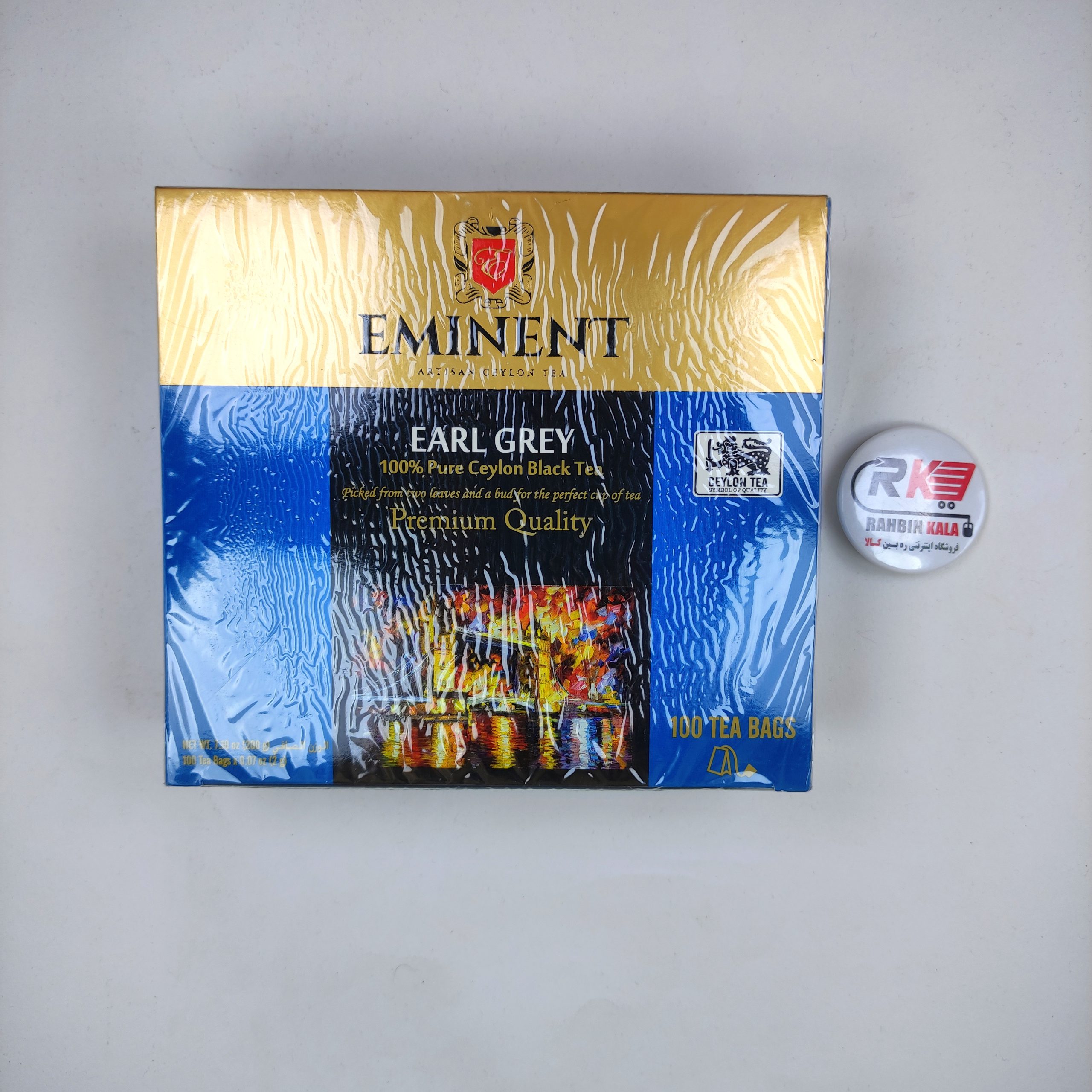 چای کیسه ای امیننت eminent مدل ارل گری earl grey پک 100 تایی