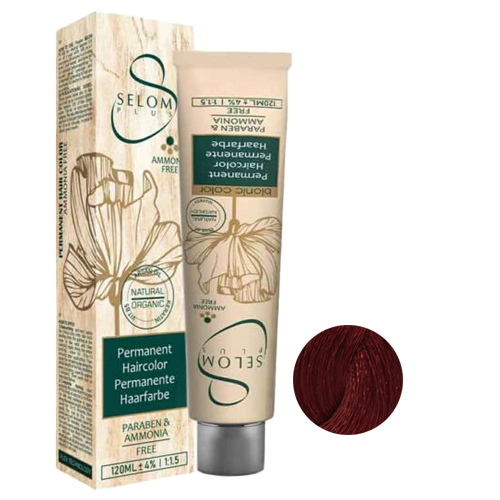 رنگ مو بدون آمونیاک سلوم رنگ قرمز گیلاسی شماره 6-5 حجم 120 میل