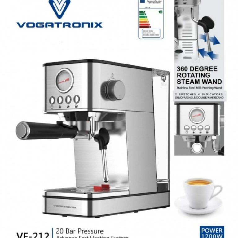 اسپرسوساز ووگاتی VE-212 | فشار 20 بار و بدنه استیل ضد زنگ تضمین اصالت و سلامت