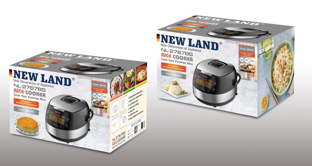 پلوپز دیجیتال نیولند NL-2767BS | 20 برنامه پخت | خرید از ریوکالا تضمین اصالت و سلامت