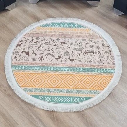 فرشینه مخمل ترک مدل گرد سنتی (پس کرایه)