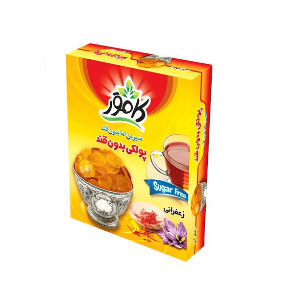 پولکی زعفرانی بدون قند کامور - 150 گرم