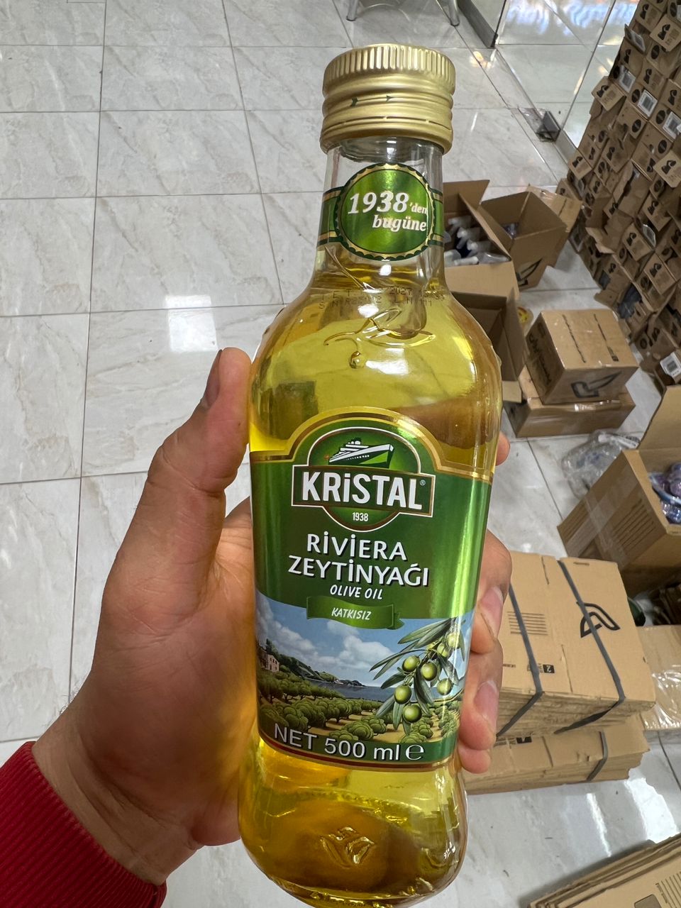 روغن زیتون ملایم 500 میل کریستال –