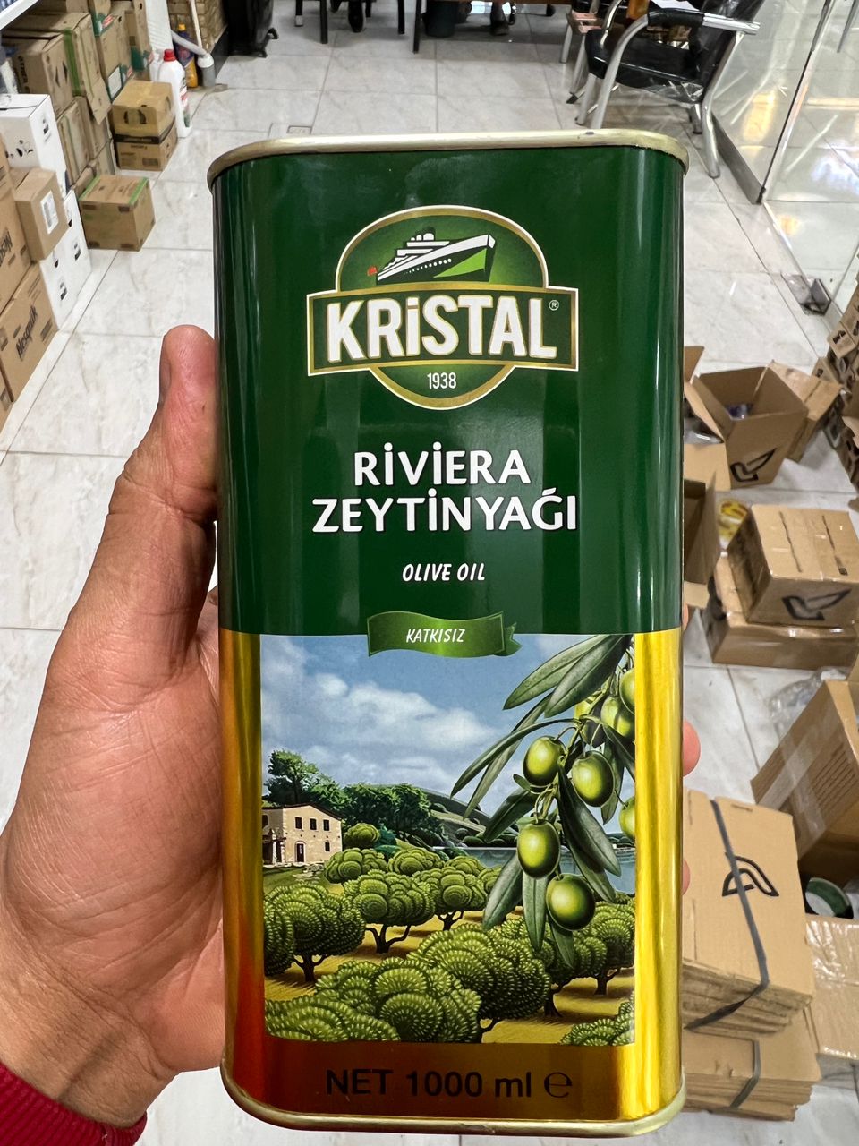 روغن زیتون پخت و پز کریستال یک  لیتری