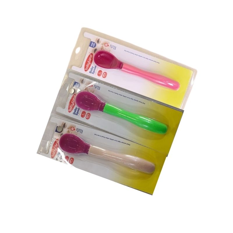 قاشق کودک بیبی لند سیلیکونی حرارتی