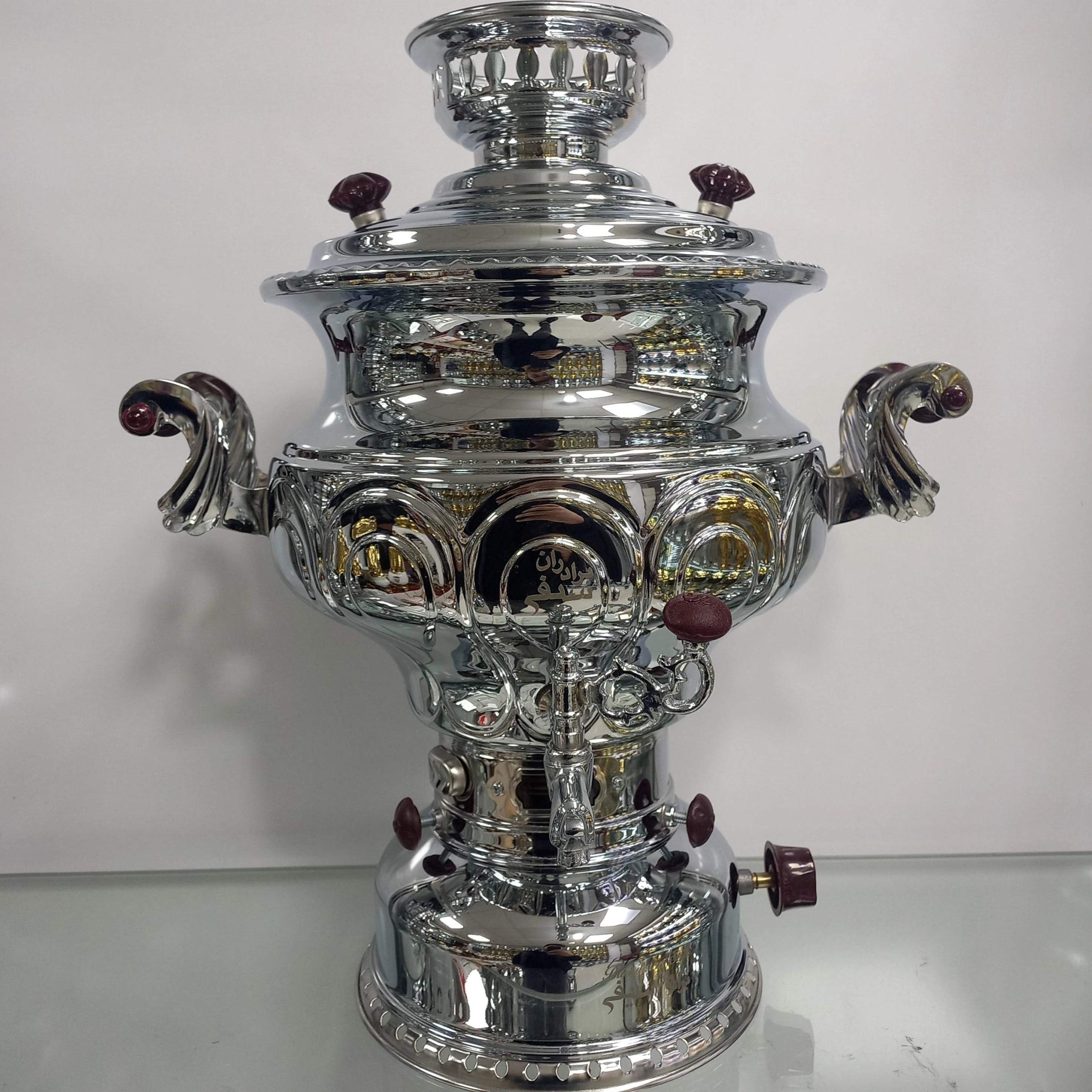 سماور گازی سیفی 10 لیتر مدل شکمی بزرگ