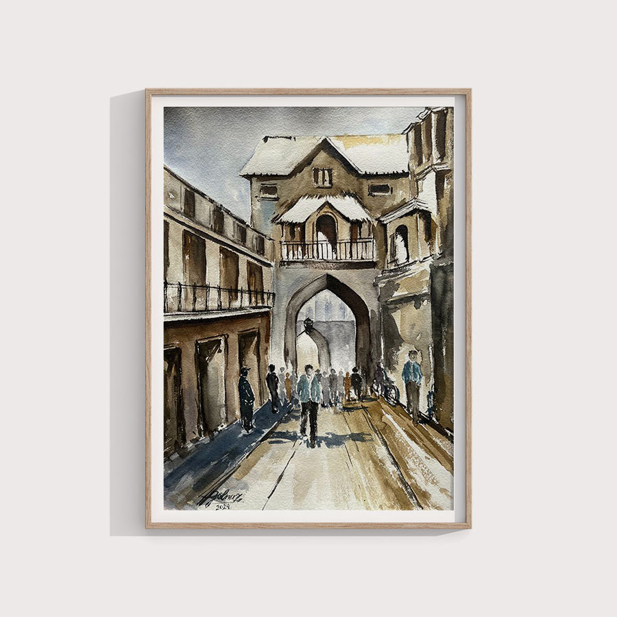 نقاشی آبرنگ بازار اصفهان