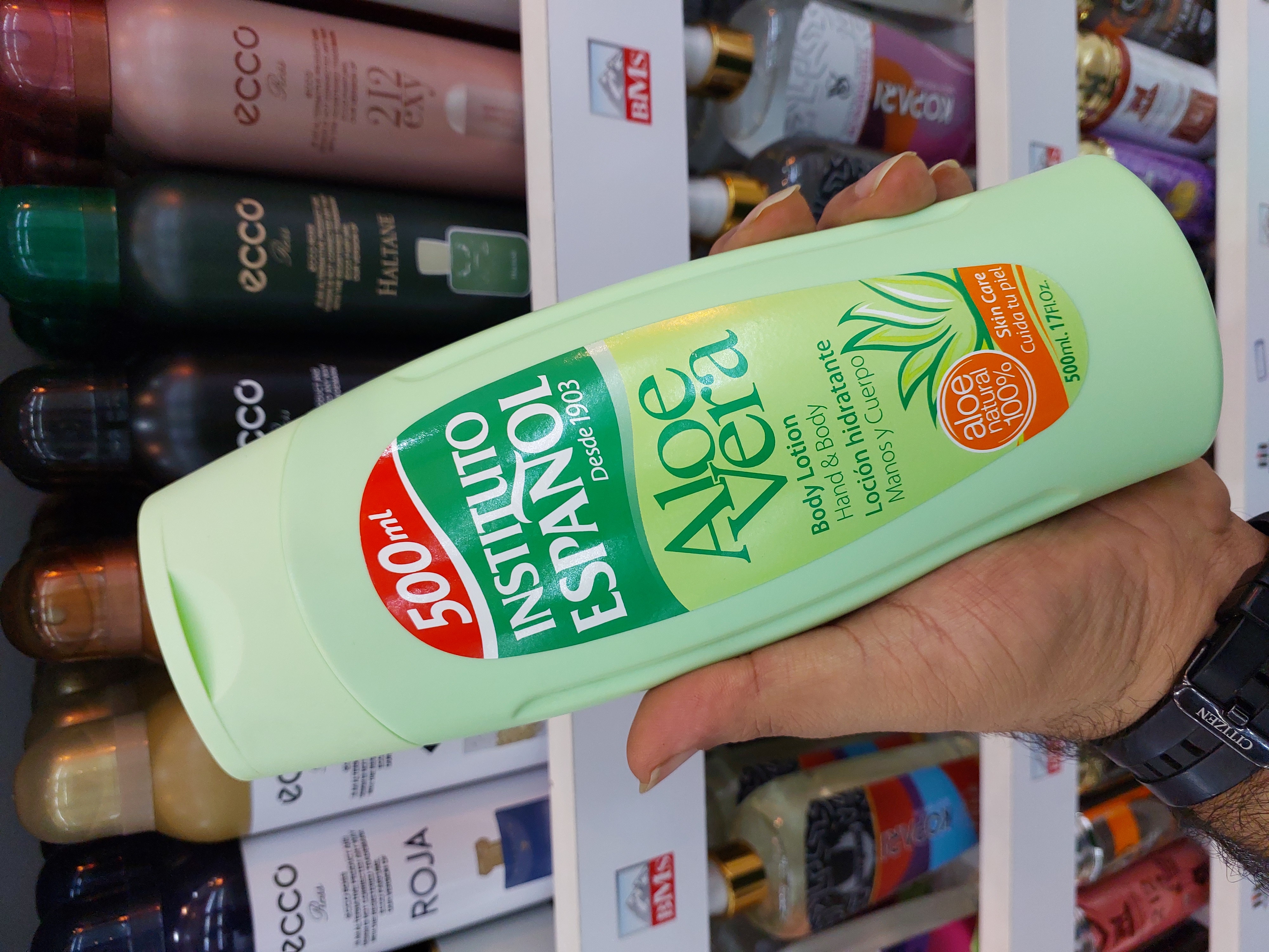 لوسیون بدن مرطوب کننده آلوورا حجم 500 میل اسپانول | 500 میل