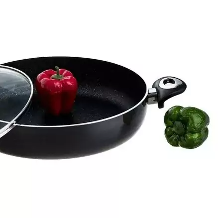 تابه گرانیتا زرساب سایز 32 با درب پیرکس