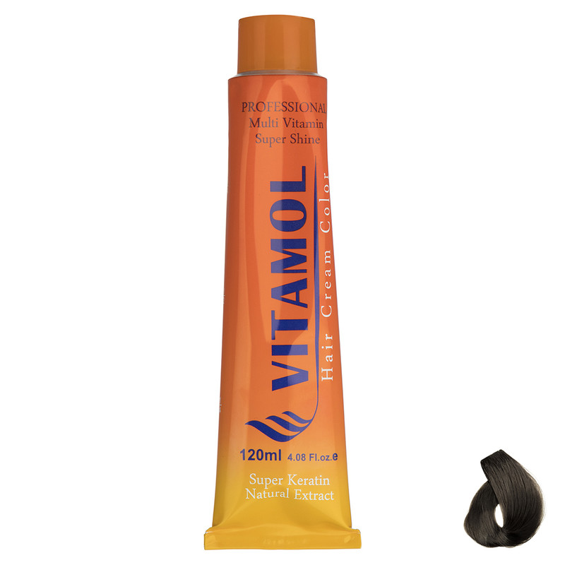 رنگ مو گیاهی ویتامول سری Golden مدل Light Brown شماره 5.5 چسب