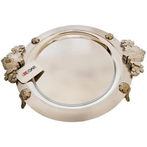 سینی گرد نگار استیل کد 506