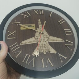 ساعت دیواری چوبی با طرح تامکت اف -14