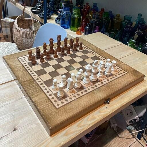 تخته و شطرنج نراد روس  ( متوسط )تاشو قابل حمل بازی،  ضد رطوبت و گرده قبار 