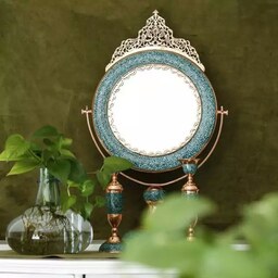 آینه گرد بزرگ فیروزه