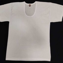 زیر پیراهن آستین دار نخ پنبه مردانه در تک رنگ سفید سایز 55 مناسب برای سایز  xl و xxl