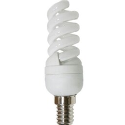 لامپ کم مصرف 9 وات شمعی (لوستری) E14  رنگ آفتابی دینا نور 