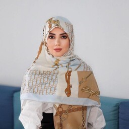 روسری نخ کشمیر دور دست دوز-مدل صفیا اسکارف