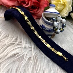 دستبند استیل با روکش طلایی دخترانه و فوق العاده زیبا